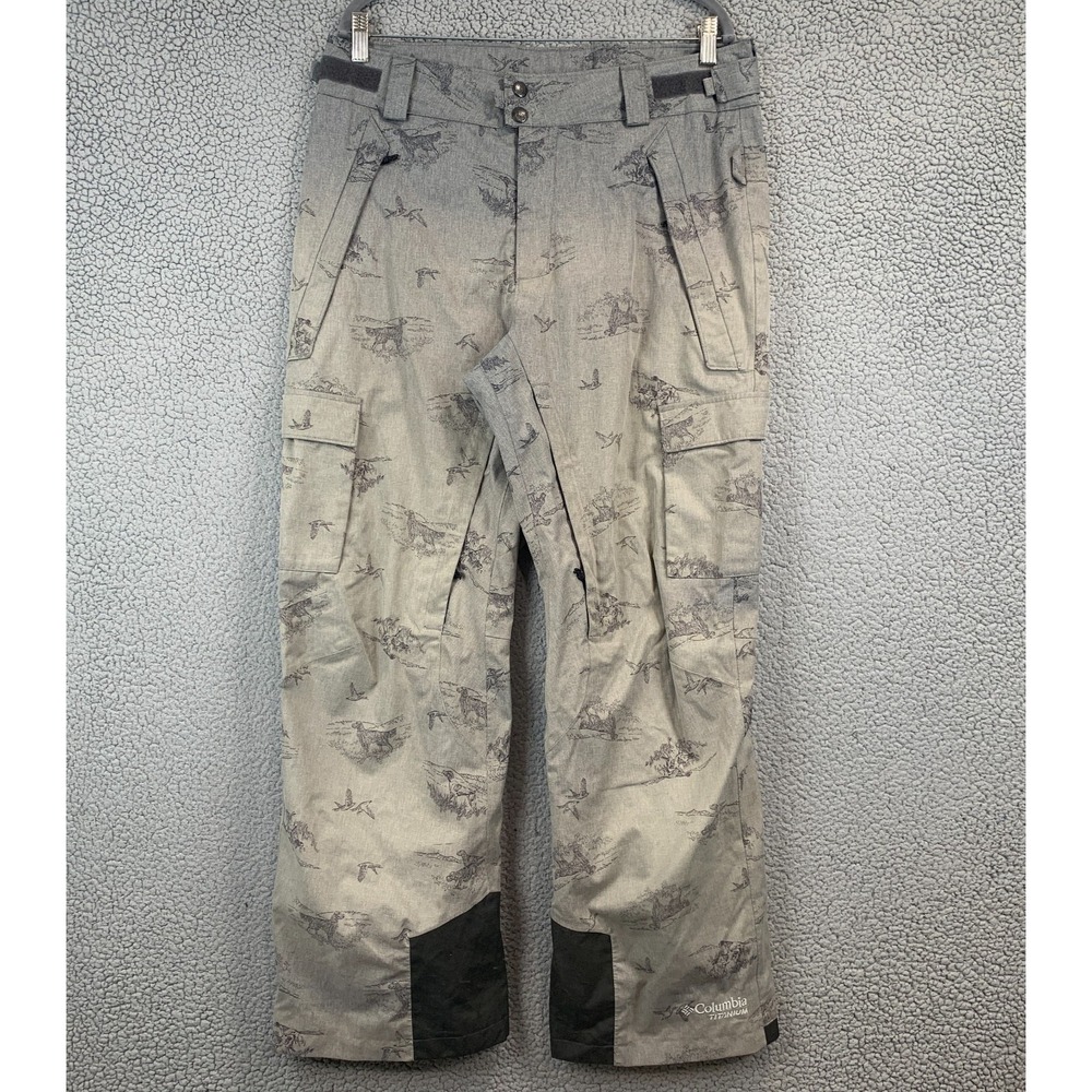 Columbia Titanium Omni-Tech Snow Ski Pants Landscape Graphic Print SM8329 Size M